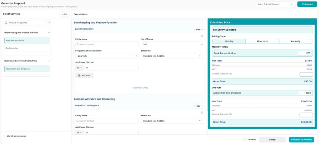 Calculation of Selected Service - FigsFlow Support