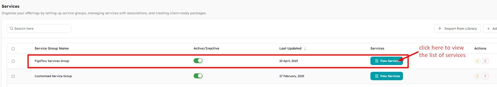 Activating/Deactivating Service - FigsFlow Support